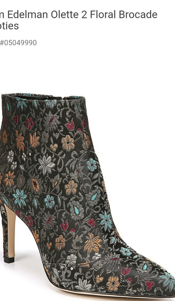 Sam Edelman Olette 2 Floral Brocade booties sz8